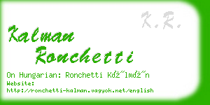 kalman ronchetti business card